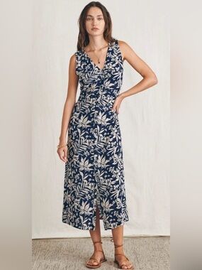 Faherty Siena Midi Dress - Navy Canopy Floral